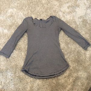 Navy/white striped top